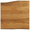 Dessus de table 40x40x2,5 cm bord vivant bois massif manguier 