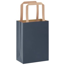 Sacs en papier 50 pcs avec poignées bleu 15x8x21 cm 