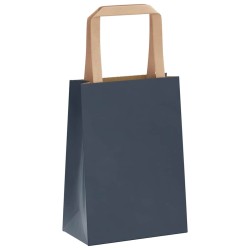 Sacs en papier 50 pcs avec poignées bleu 15x8x21 cm 