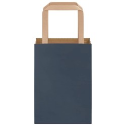 Sacs en papier 50 pcs avec poignées bleu 15x8x21 cm 