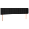Tête de lit à LED Noir 163x16x78/88 cm Tissu 
