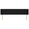 Tête de lit avec oreilles Noir 203x16x78/88 cm Tissu 