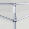 Tente de réception pliable avec 2 parois 2x2 m Acier Blanc 
