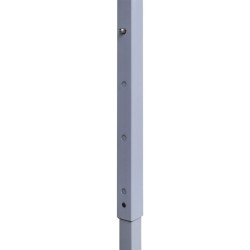Tente de réception pliable avec 2 parois 2x2 m Acier Blanc 