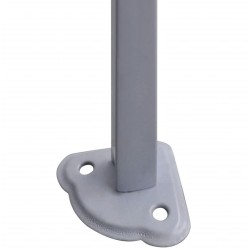 Tente de réception pliable avec 2 parois 2x2 m Acier Blanc 