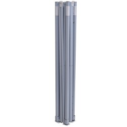 Tente de réception pliable avec 2 parois 2x2 m Acier Blanc 