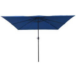 parasol de jardin carré295x245 cm bleu azur 