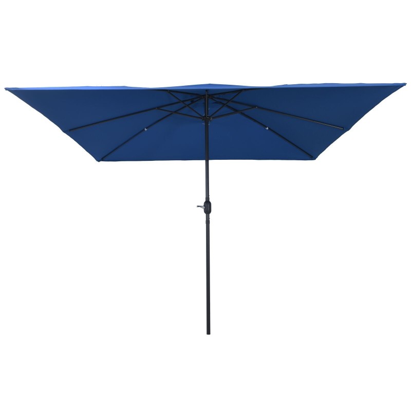 parasol de jardin carré295x245 cm bleu azur 