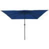 parasol de jardin carré295x245 cm bleu azur 