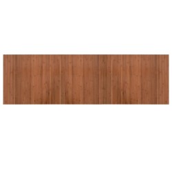 Tapis rectangulaire marron 60x200 cm bambou 