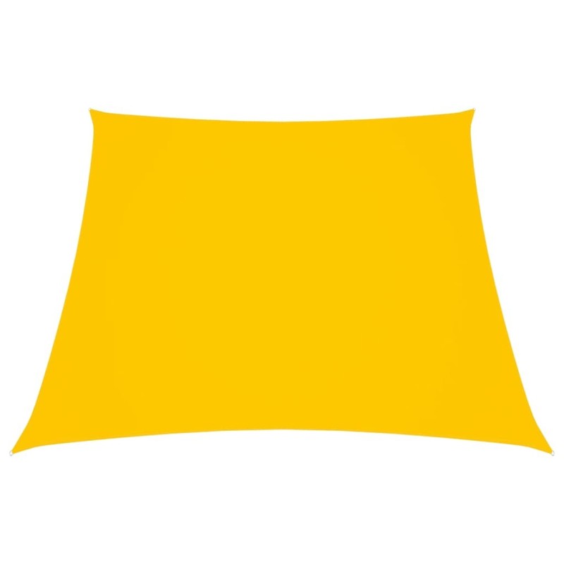 Voile de parasol Tissu Oxford trapèze 2/4x3 m Jaune 