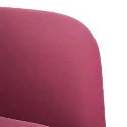Fauteuil avec accoudoirs rouge bordeaux 54 cm velours 