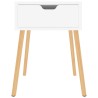 Tables de chevet 2 pcs Blanc brillant Bois d'ingénierie 