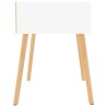 Tables de chevet 2 pcs Blanc brillant Bois d'ingénierie 