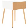 Tables de chevet 2 pcs Blanc brillant Bois d'ingénierie 