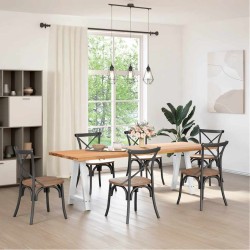 Pieds de table à manger en forme de A, 2 pièces, blanc, 50 x (72-73) cm, acier 