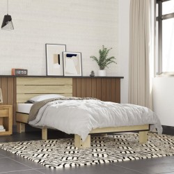 Cadre de lit sans matelas chêne sonoma 90x190 cm 