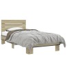 Cadre de lit sans matelas chêne sonoma 90x190 cm 