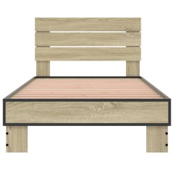 Cadre de lit sans matelas chêne sonoma 90x190 cm 