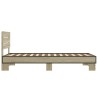Cadre de lit sans matelas chêne sonoma 90x190 cm 