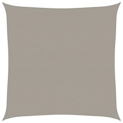 Voile d'ombrage 160 g/m² carré gris clair 4x4 m PEHD 