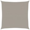 Voile d'ombrage 160 g/m² carré gris clair 4x4 m PEHD 