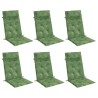 Coussins de chaise à dossier haut lot de 6 modèle de feuille 