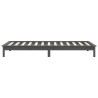 Cadre de lit sans matelas gris 100x200 cm bois massif 