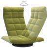 Chaise de sol pivotante Vert clair Velours 
