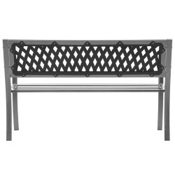 Banc de jardin Noir 120 cm Acier 