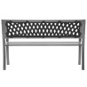 Banc de jardin Noir 120 cm Acier 