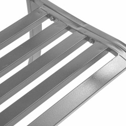 Banc de jardin Noir 120 cm Acier 
