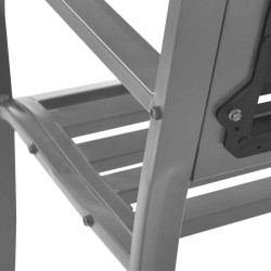 Banc de jardin Noir 120 cm Acier 