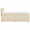 Sommier à lattes de lit avec matelas Crème 90x200 cm Tissu 