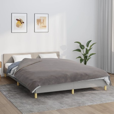 Couverture lestée avec housse Gris 200x200 cm 13 kg Tissu 