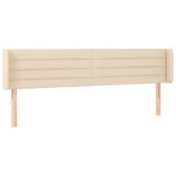 Tête de lit à LED Crème 163x16x78/88 cm Tissu 
