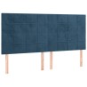 Têtes de lit 4 pcs Bleu foncé 80x5x78/88 cm Velours 