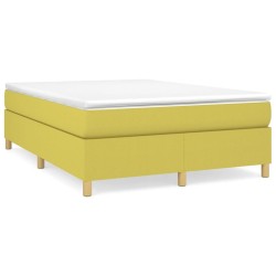 Cadre de lit sans matelas vert 140x190 cm tissu 