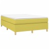 Cadre de lit sans matelas vert 140x190 cm tissu 
