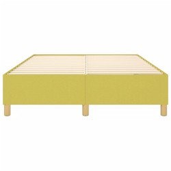 Cadre de lit sans matelas vert 140x190 cm tissu 