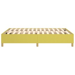 Cadre de lit sans matelas vert 140x190 cm tissu 