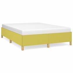 Cadre de lit sans matelas vert 140x190 cm tissu 