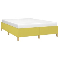 Cadre de lit sans matelas vert 140x190 cm tissu 