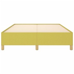 Cadre de lit sans matelas vert 140x190 cm tissu 