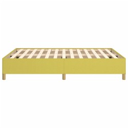 Cadre de lit sans matelas vert 140x190 cm tissu 