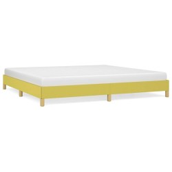 Cadre de lit sans matelas vert 200x200 cm tissu 