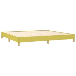 Cadre de lit sans matelas vert 200x200 cm tissu 