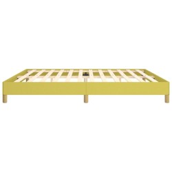 Cadre de lit sans matelas vert 200x200 cm tissu 