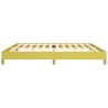 Cadre de lit sans matelas vert 200x200 cm tissu 