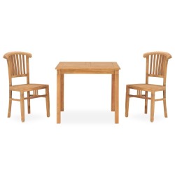 Ensemble à manger de jardin 3 pcs bois de teck solide 